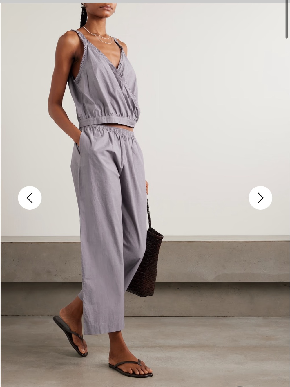Deiji studio ease cotton pants in purple